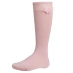 Високи розови чорапи с пухкав помпон