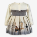 Рокля в бяло с колан 12м./74 см.