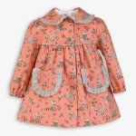 Рокля цвят сьомга