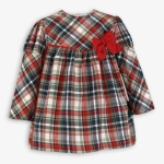 Рокля каре с панделка