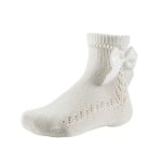 Къси бели чорапи с панделка
