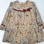 Бледо синя рокля на цветя и еленчета